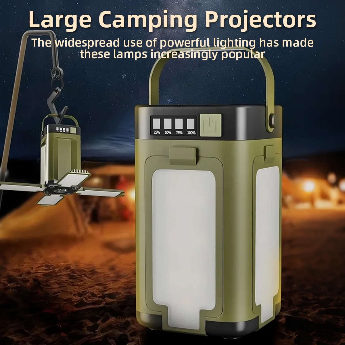 Power Outage Light - Portable Four-Leaf Clover Camping Lantern, Rechargeable